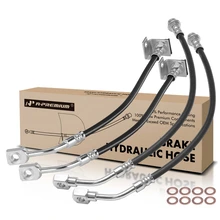 4 Pcs Front & Rear Brake Hydraulic Hose for 1997-2004 Chevrolet Corvette