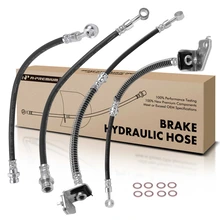 4 Pcs Front & Rear Brake Hydraulic Hose for 2005-2008 Hyundai Tucson