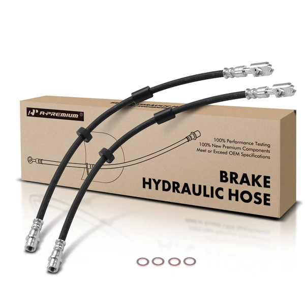 2 Pcs Front Brake Hydraulic Hose for 2007-2010 Volkswagen Golf City