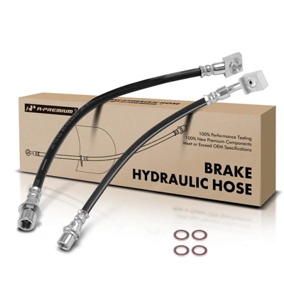 2 Pcs Rear Outer Brake Hydraulic Hose