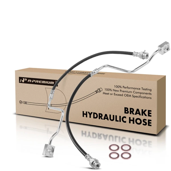 2 Pcs Front Brake Hydraulic Hose for 1988-1994 Ford F-Super Duty