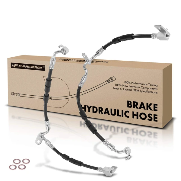 2 Pcs Front Brake Hydraulic Hose for Ford Fusion Lincoln Mercury Mazda 6