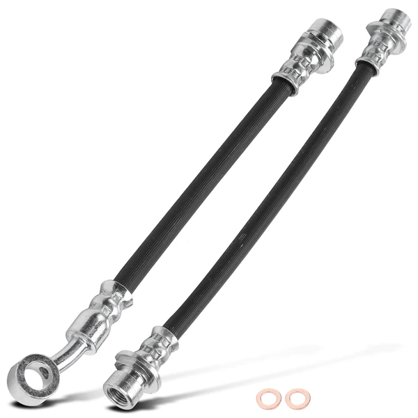 2 Pcs Rear Inner & Outer Brake Hydraulic Hose for Honda Odyssey 2005-2006 V6 3.5L