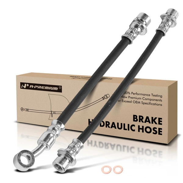 2 Pcs Rear Inner & Outer Brake Hydraulic Hose for Honda Odyssey 2005-2006 V6 3.5L