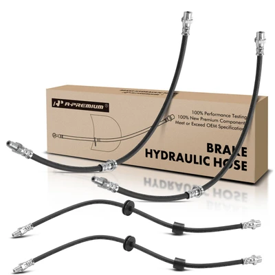 4 Pcs Front & Rear Brake Hydraulic Hose