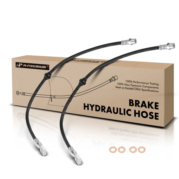 2 Pcs Front Brake Hydraulic Hose for Mini Cooper 2002-2008 L4 1.6L