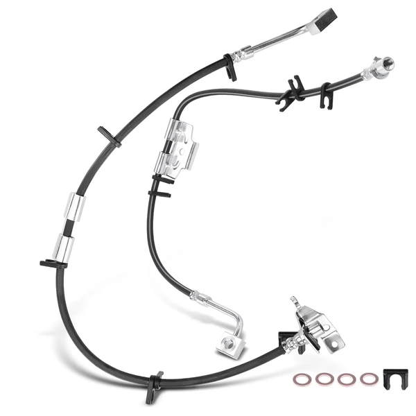 2 Pcs Front Brake Hydraulic Hose for Dodge Ram 2500 3500 2003-2010 Ram