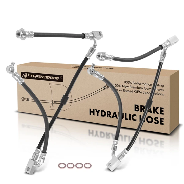 2 Pcs Front Brake Hydraulic Hose for INFINITI G35 2003-2007 Nissan 350Z