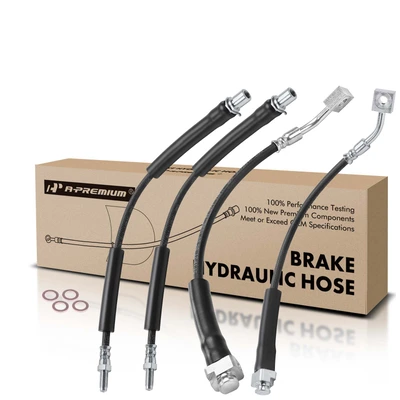4 Pcs Front & Rear Brake Hydraulic Hose for 2012-2015 Ford Explorer