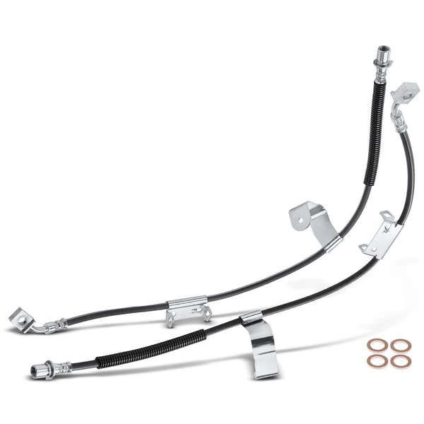 2 Pcs Front Brake Hydraulic Hose for Chevy Silverado 2500 HD GMC Sierra