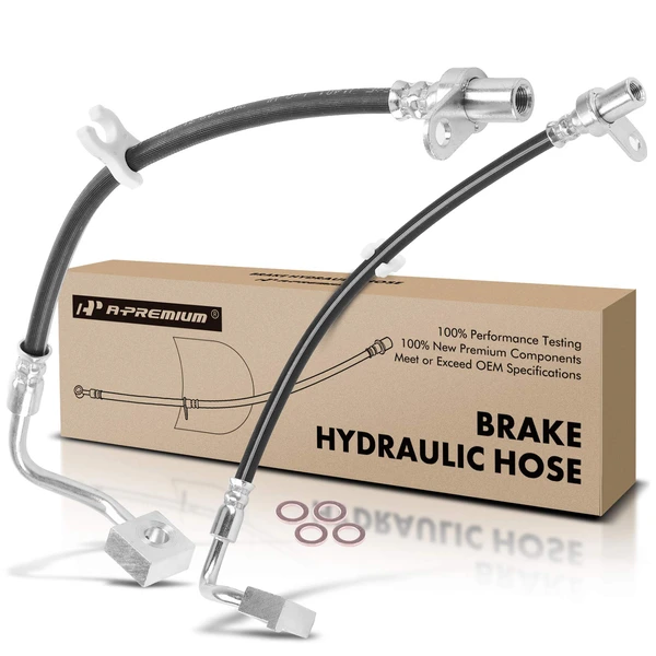 2 Pcs Front Brake Hydraulic Hose for 2006-2010 Dodge Ram 1500