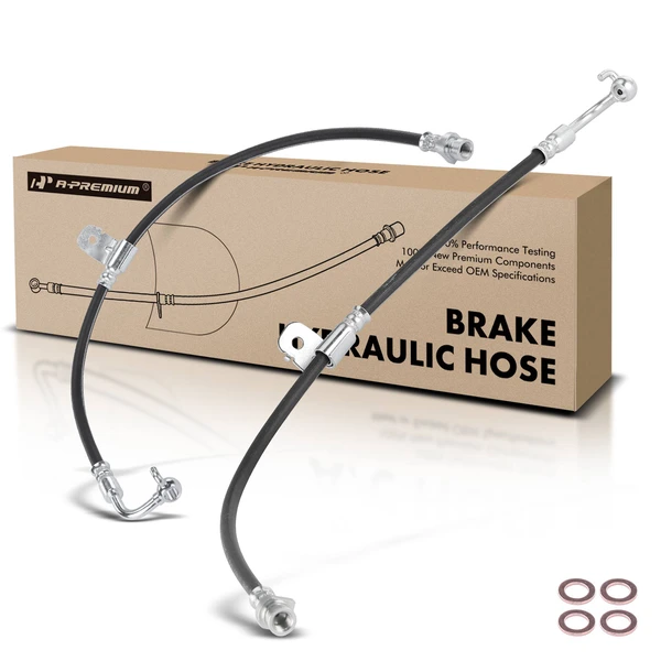 2 Pcs Front Brake Hydraulic Hose for Hyundai Genesis 2009-2011 V6 3.8L