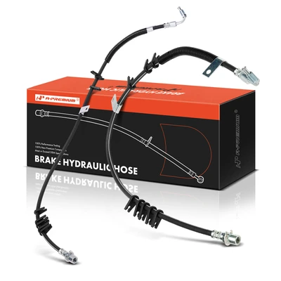 2 Pcs Rear Brake Hydraulic Hose with Bracket
