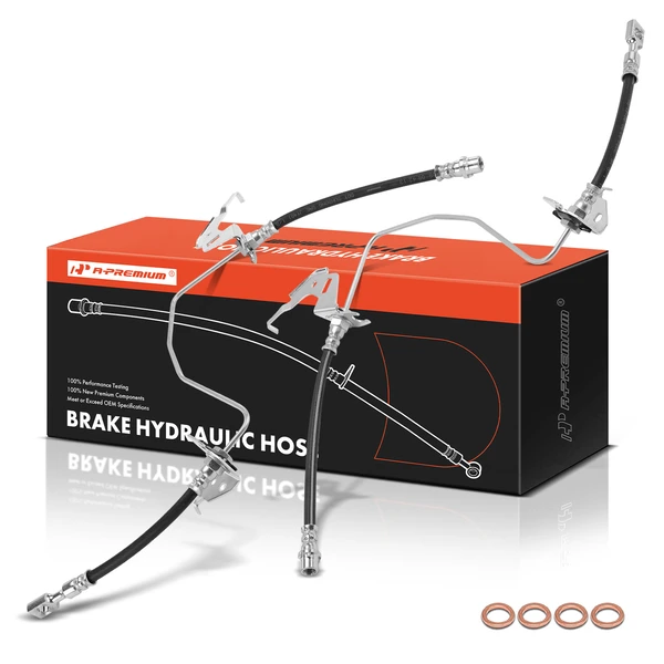 2 Pcs Rear Brake Hydraulic Hose for Saturn Astra 2008 L4 1.8L