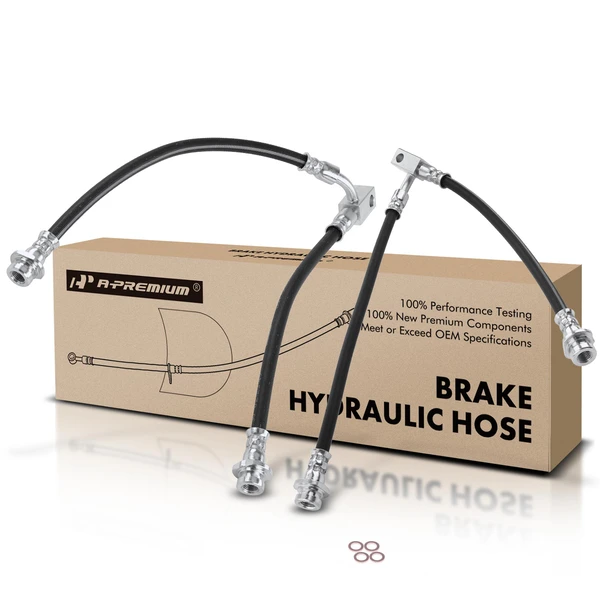 2 Pcs Brake Hydraulic Hose for Infiniti M35H M37 2013 M56 Q70 Q70L 2015-2019