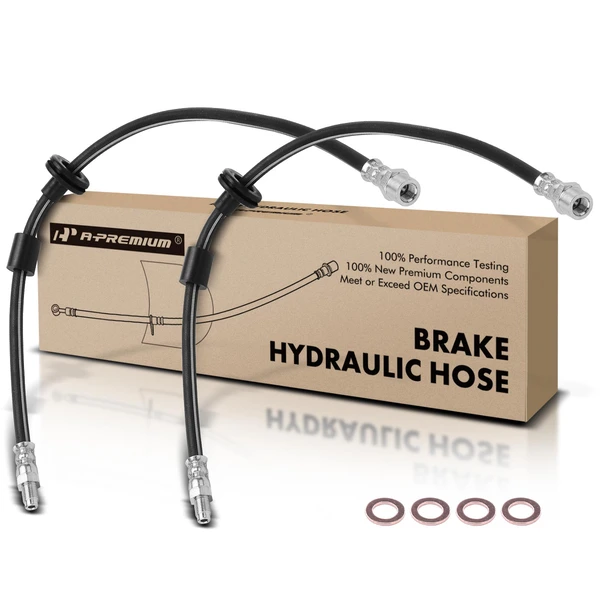 2 Pcs Front Brake Hydraulic Hose for 1993 Mercedes-Benz 500SEC