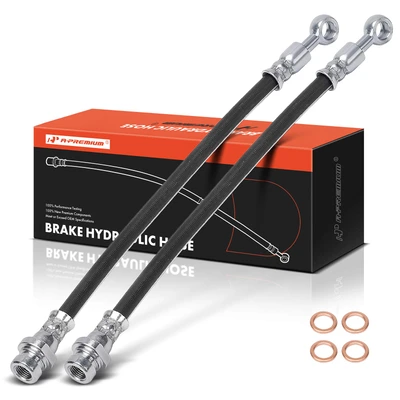 2 Pcs Rear Outer Brake Hydraulic Hose