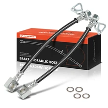 2 Pcs Rear Outer Brake Hydraulic Hose