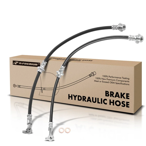 2 Pcs Front Brake Hydraulic Hose for Nissan Murano 2015-2019 2.5L 3.5L