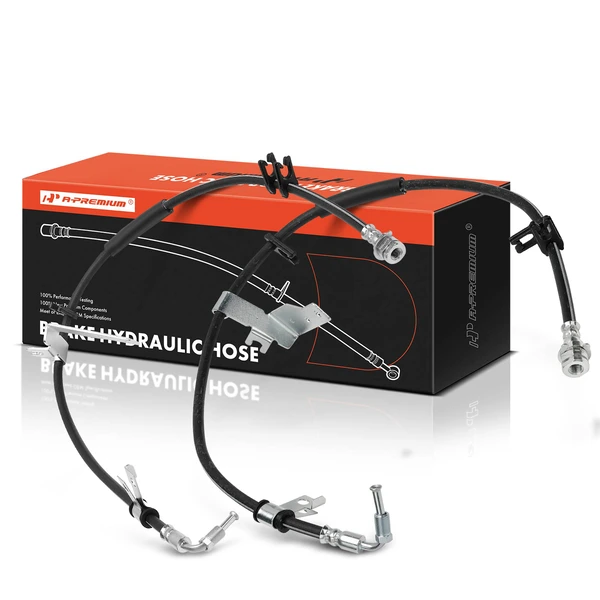 2 Pcs Front Brake Hydraulic Hose for Ford F-53 F53 Motorhome Chassis 2013-2017