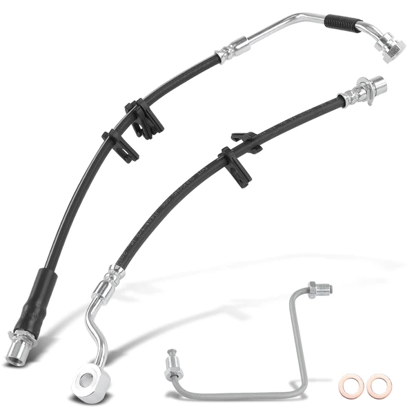 2 Pcs Front Passenger Inner & Outer Brake Hydraulic Hose for Ram 2500 2014-2016 3500