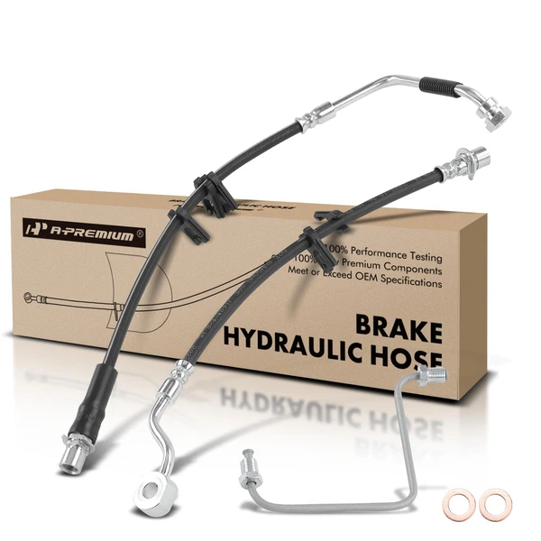 2 Pcs Front Passenger Inner & Outer Brake Hydraulic Hose for Ram 2500 2014-2016 3500