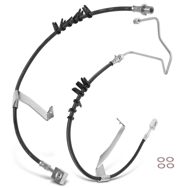 2 Pcs Front Brake Hydraulic Hose for Chevrolet Kodiak 03-09 GMC Topkick Isuzu