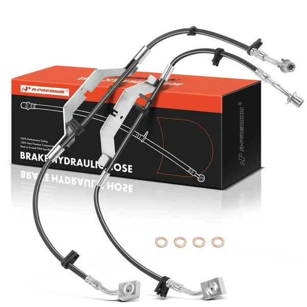 2 Pcs Rear Brake Hydraulic Hose for Chevy C4500 Kodiak GMC C5500 Topkick 06-09