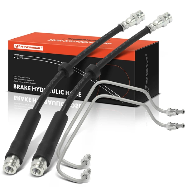2 Pcs Front Brake Hydraulic Hose for Audi A4 16 A4 Quattro 17-21 A4 allroad