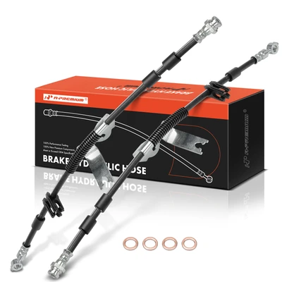 2 Pcs Rear Brake Hydraulic Hose
