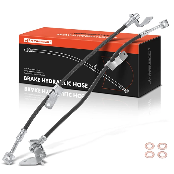 2 Pcs Front Brake Hydraulic Hose for 2017-2021 Tesla 3