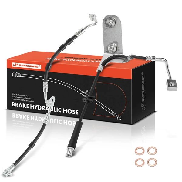 2 Pcs Rear Brake Hydraulic Hose for Chevy C5500 Kodiak 2003-2009