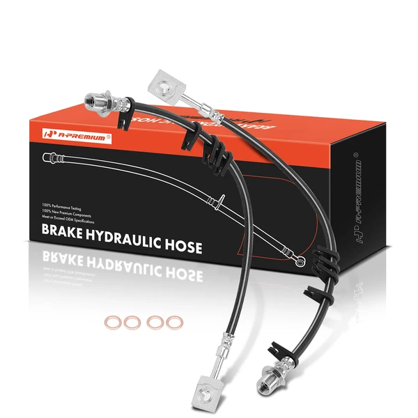 2 Pcs Rear Brake Hydraulic Hose for Chevy C6500 Kodiak 03-09