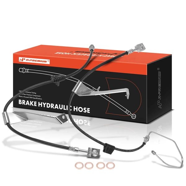 2 Pcs Front Brake Hydraulic Hose for 2005-2008 Isuzu HVR