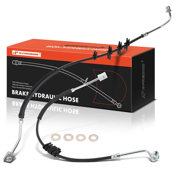 2 Pcs Front Brake Hydraulic Hose for GMC C5500 Topkick 2003-2009 Chevy C4500 Kodiak