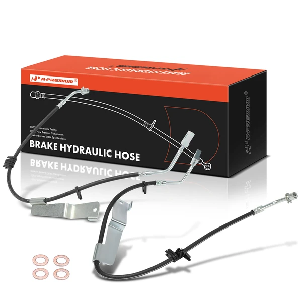 2 Pcs Rear Brake Hydraulic Hose for Chevy C4500 Kodiak 2003-2009 GMC C4500 Topkick