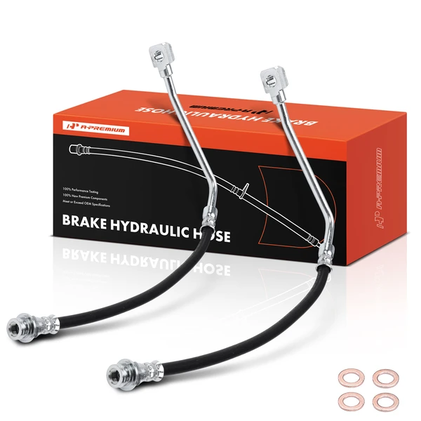 2 Pcs Front Brake Hydraulic Hose for Chevrolet Tahoe 1995-2000 GMC Yukon 1992-2000