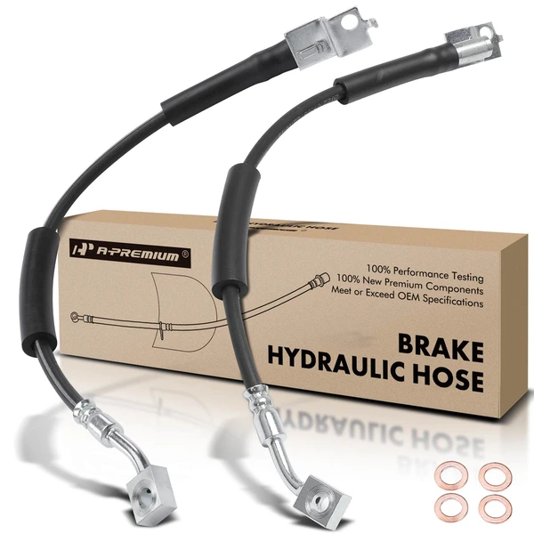 2 Pcs Front Brake Hydraulic Hose for 1990 Jeep Wagoneer