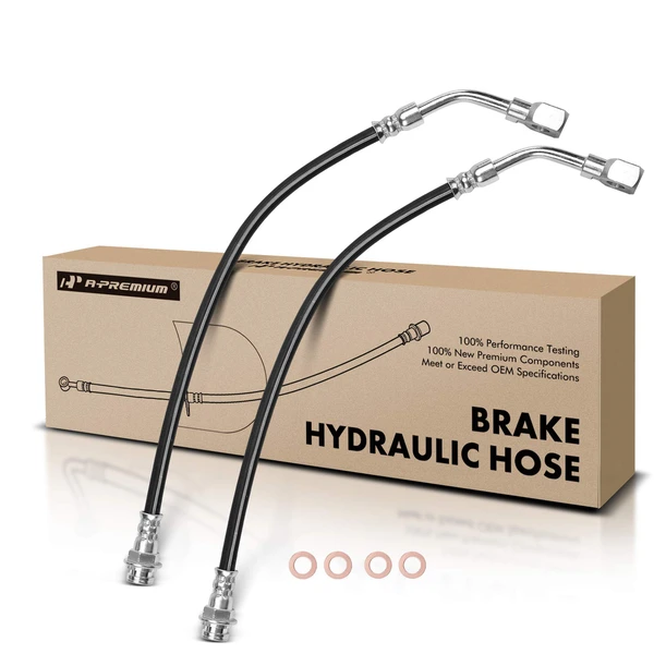 2 Pcs Front Brake Hydraulic Hose for Buick LaCrosse Chevy Impala Olds Pontiac