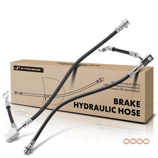 2 Pcs Front Brake Hydraulic Hose for INFINITI QX56 Nissan Armada Titan