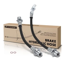 2 Pcs Rear Passenger Inner & Outer Brake Hydraulic Line