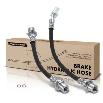 2 Pcs Rear Passenger Inner & Outer Brake Hydraulic Line