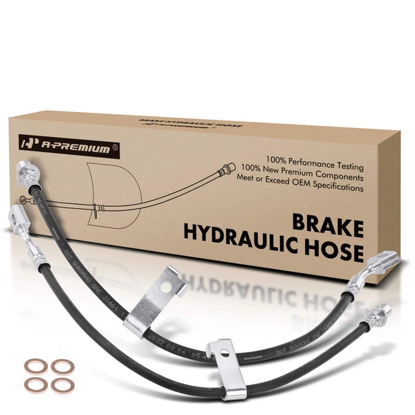 2 Pcs Front Brake Hydraulic Hose for Cadillac CTS 2008-2015 RWD