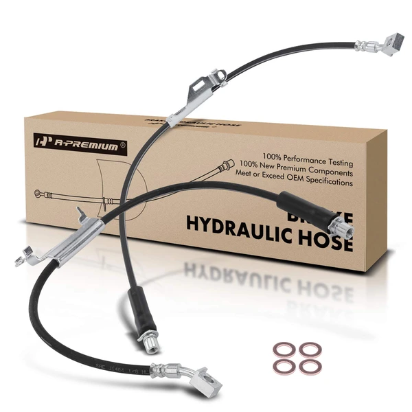 2 Pcs Front Brake Hydraulic Hose for Cadillac CTS 2012-2013 3.0L 3.6L AWD