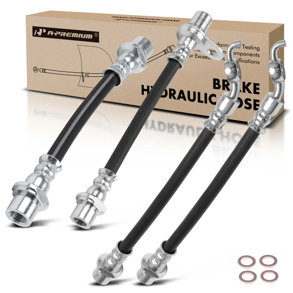 4 Pcs Rear Inner & Outer Brake Hydraulic Hose for Toyota Prius V Mirai Scion xB