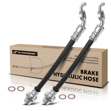 2 Pcs Rear Outer Brake Hydraulic Hose