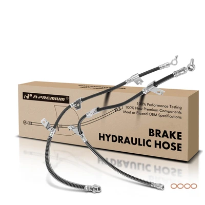 2 Pcs Front Brake Hydraulic Hose