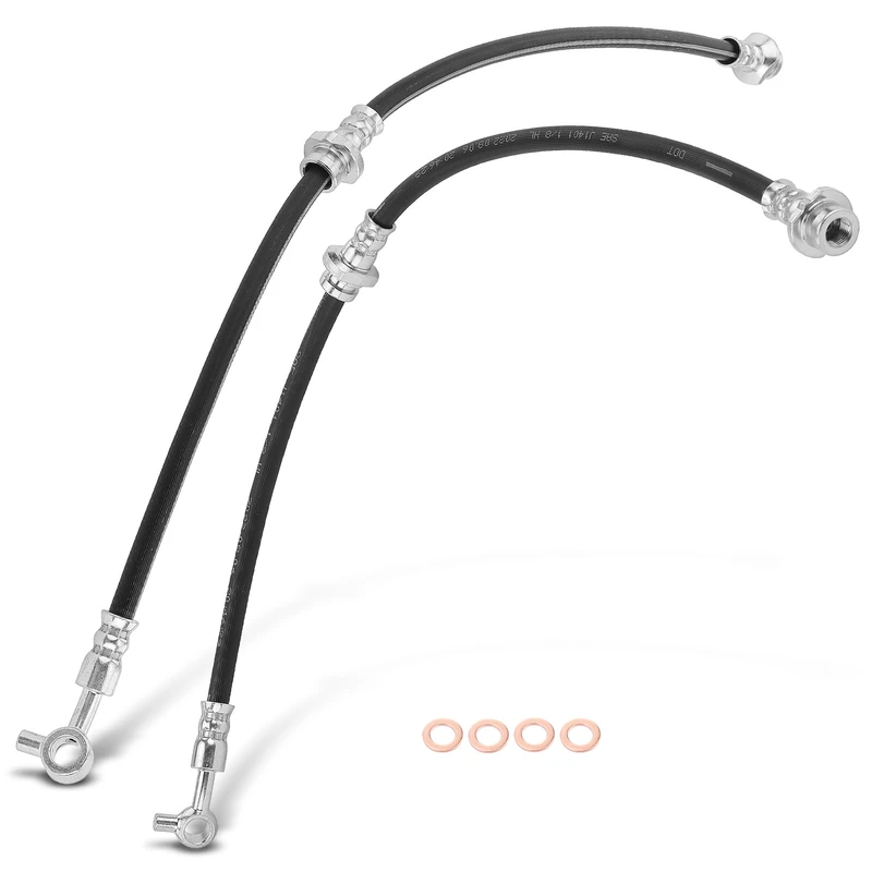 2 Pcs Front Brake Hydraulic Hose for Nissan Maxima 2009-2014 V6 3.5L