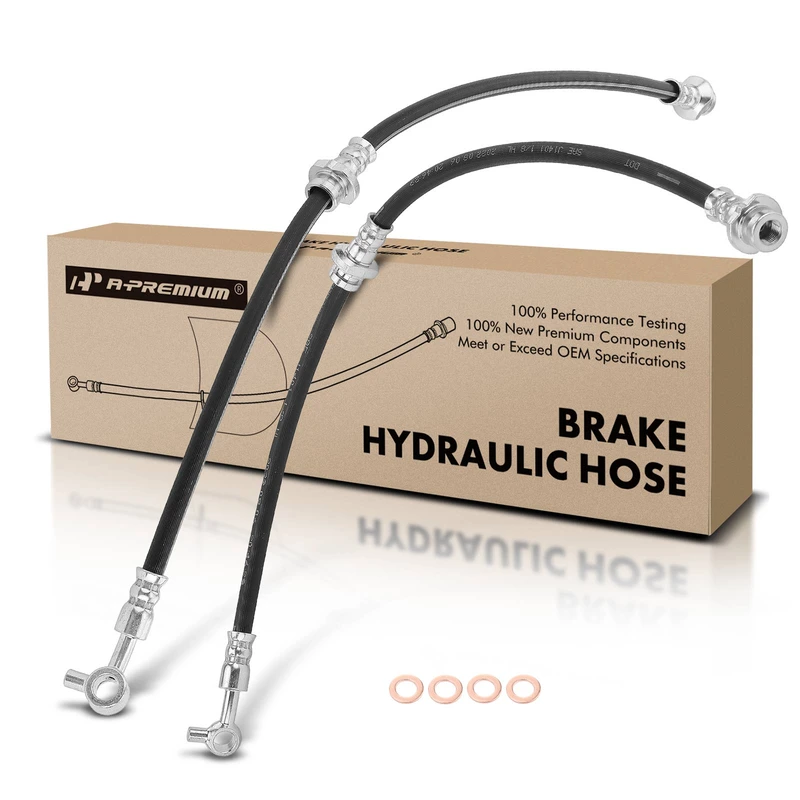 2 Pcs Front Brake Hydraulic Hose for Nissan Maxima 2009-2014 V6 3.5L