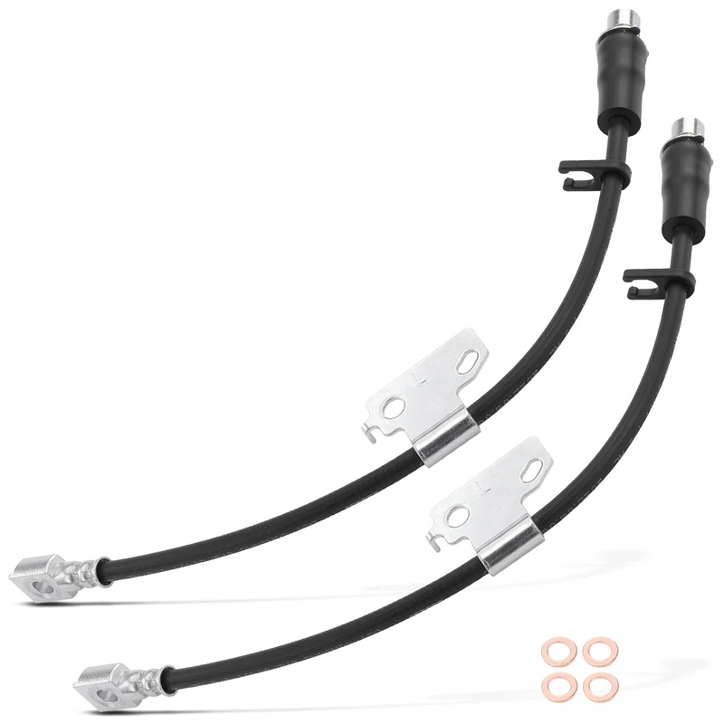 2 Pcs Front Brake Hydraulic Hose for Ford Expedition Lincoln Navigator